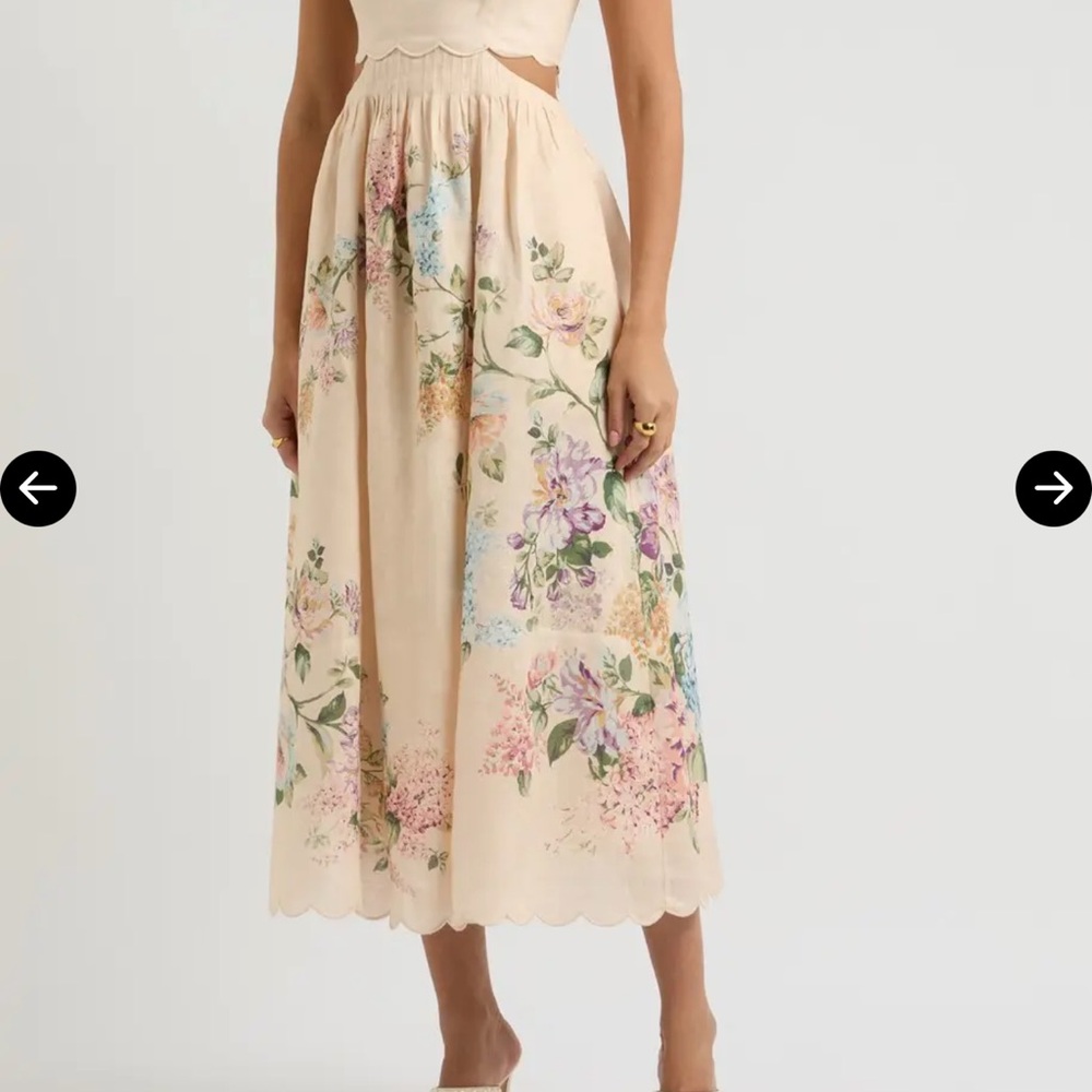 Zimmermann Cream Midi A-Line Dress